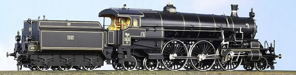 Micro Metakit 07801H - Era I Royal Austrian Class 210 black Livery with Gold Boiler Bands
